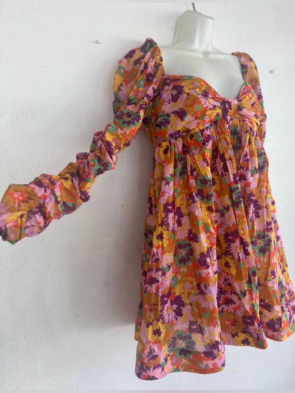 ZIMMERMANN Ruched floral print cotton voile mini - Picture 7 of 11